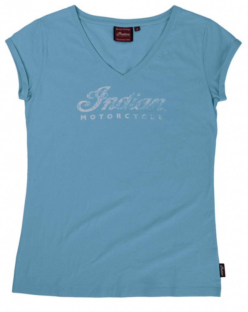 2863757-Pale Blue Logo V-Neck Tee